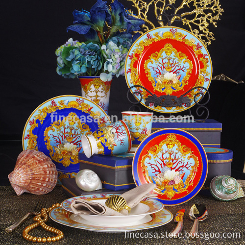 16 Pieces Elegance Fine ceramic dinnerware set